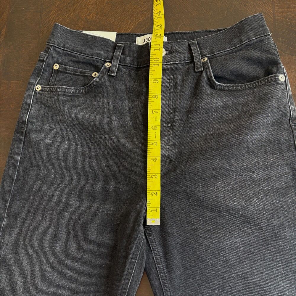 NWT AGOLDE Riley High Rise Straight Jeans Black Womens Size 29 Inseam 26" - Picture 8 of 10
